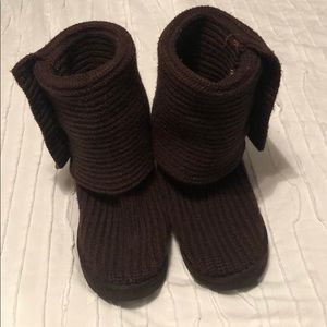 Brown ugg sweater boots